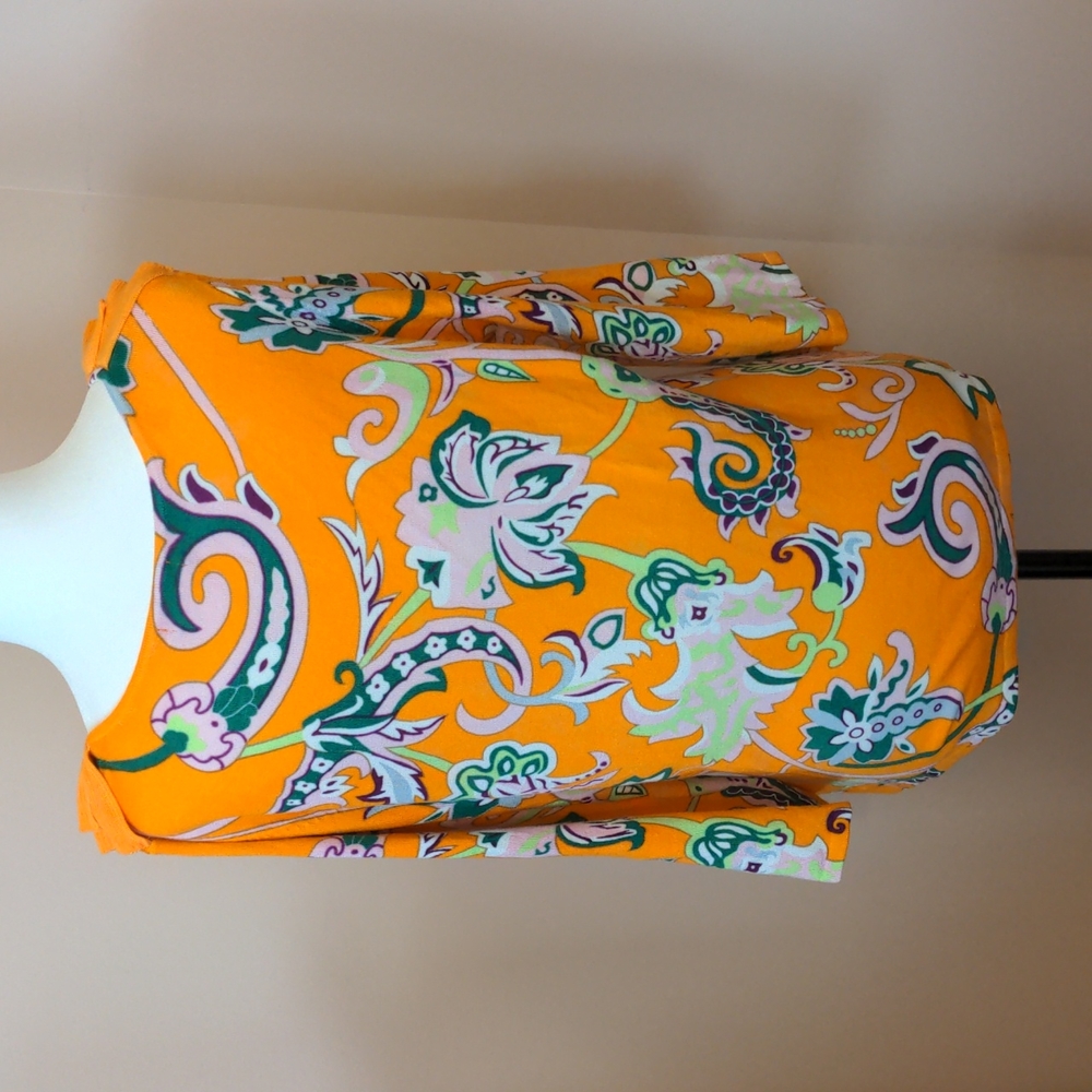 Funky Orange Print Top - Picture 4 of 4